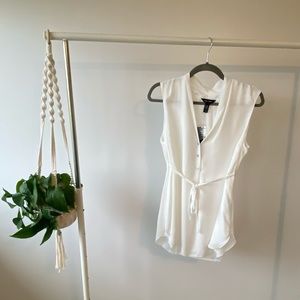 Stork and Babe Maternity Blouse in white